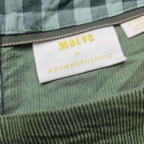 Maeve by Anthro XS Green Peplem Top - Picture 5 of 9